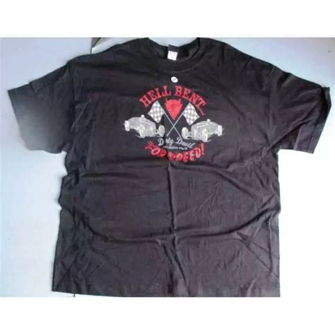 T Shirt Homme Noir Hell Bent Avec Des Hot Rod Xxl Rocker