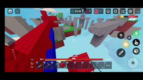 Playing 2v2 Duels Roblox Bedwars Youtube