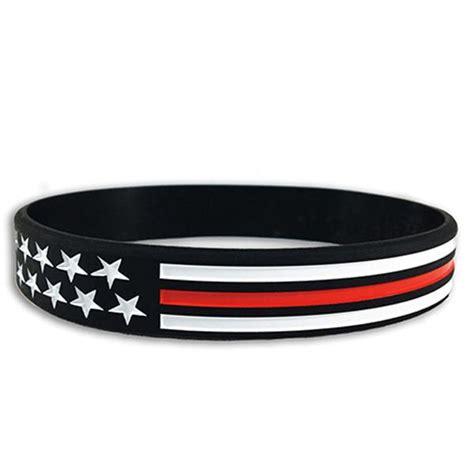 Thin Red Line American Flag Bracelet Thin Blue Line Usa