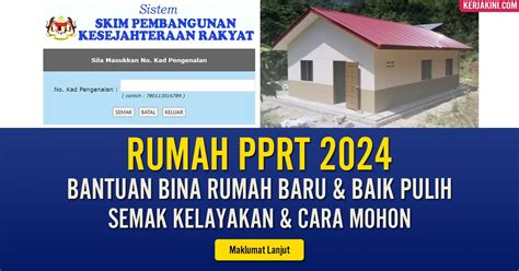 Panduan Lengkap Mohon Bantuan Rumah Pprt Kerjakini