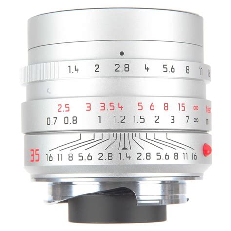 Leica 35mm F 1 4 Summilux M Asph Fle M Mount Lens Germany Silver