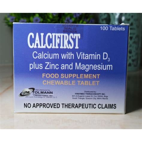 Calcium With Vitamin D3 Plus Zinc And Magnesium Calcifirst Chewable