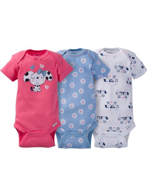 Gerber - Gerber Newborn Baby Girl Assorted Short Sleeve Onesies ...