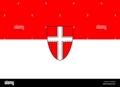 Flag of the Austrian federal state of Vienna - Austria Stock Photo - Alamy