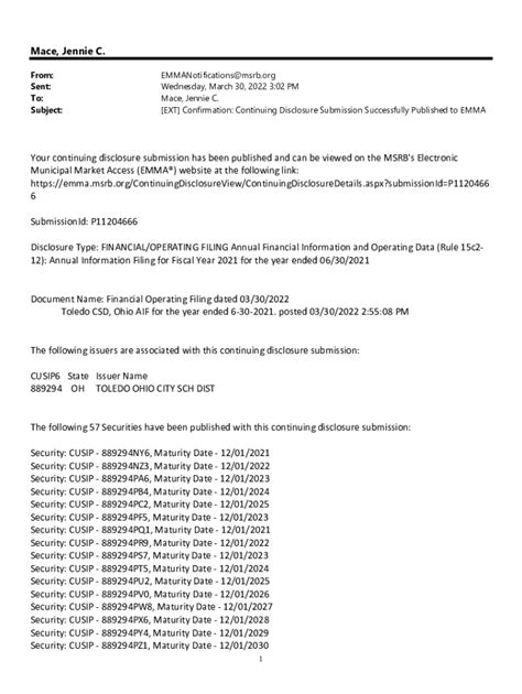 Fillable Online Faq On Msrb S Continuing Disclosure Submission Process