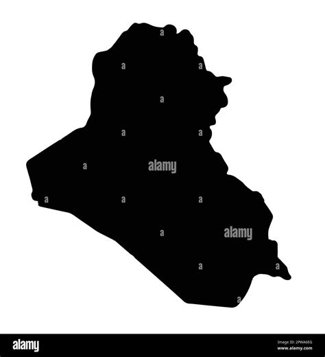 Silhouette Map Of Iraq Stock Vector Image Art Alamy