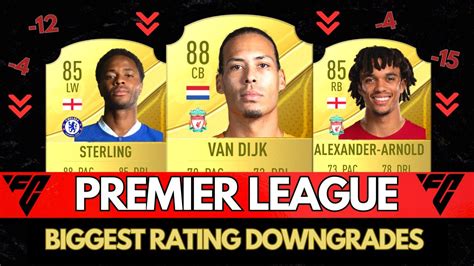 Fifa Biggest Premier League Rating Downgrades Ea Fc Ft