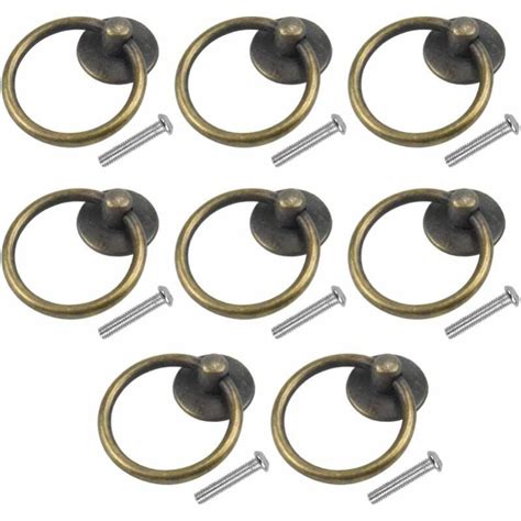 8 Pcs Bouton de Porte Vintage Poignee de Meuble Ronde Poignée D armoire