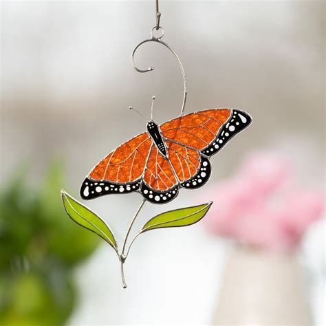 Vidrieras de mariposa monarca colgantes de ventanas Regalos Etsy España