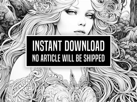 Mystical Fairy Dreams 50 Grayscale Pages For Adult Coloring Etsy Uk