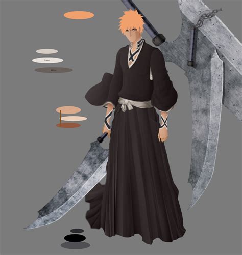 Ichigo Back In Black N Blue V2 Uncomplete By Coldheart572 On Deviantart