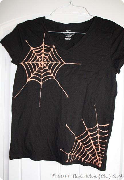 Spider Web Halloween Shirt Bleach Shirt Diy Diy Halloween Shirts