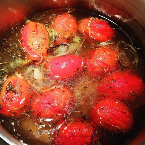 Step 2 Put Roasted Tomatoes On Stove Top And Simmer For 20 Min Great Day For Soup When Its