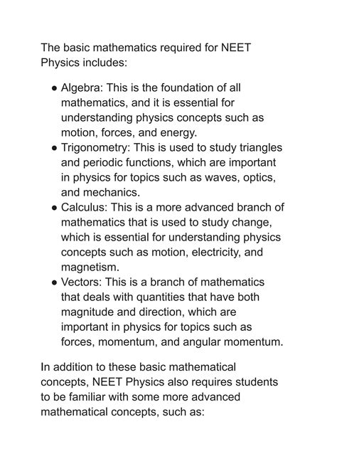 Solution Neet Physics Basic Mathematics Studypool