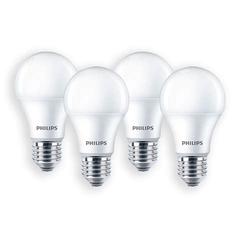 Ripley PACK 4 AMPOLLETAS PHILIPS ECO HOME LED BULB 12W E27 CÁLIDO