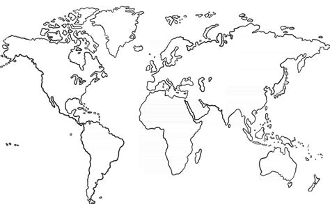 Freehand World Map Sketch On White Background Vector Art At