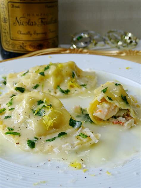 Shrimp And Lobster Ravioli With A Limoncello Cream Sauce Recipe