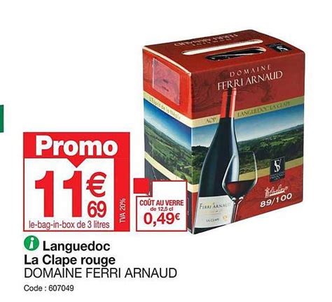 Promo Languedoc La Clape Rouge Domaine Ferri Arnaud Chez Promocash