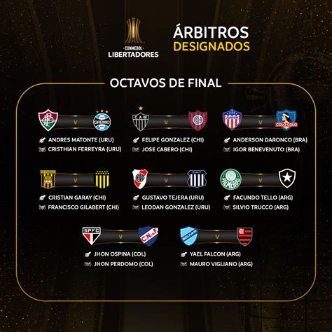 Designación de Árbitros para los partidos de Vuelta CONMEBOL