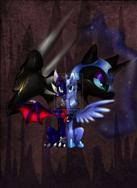 Crossover Cynder Nightmare Moon Princess Luna Safe Spyro