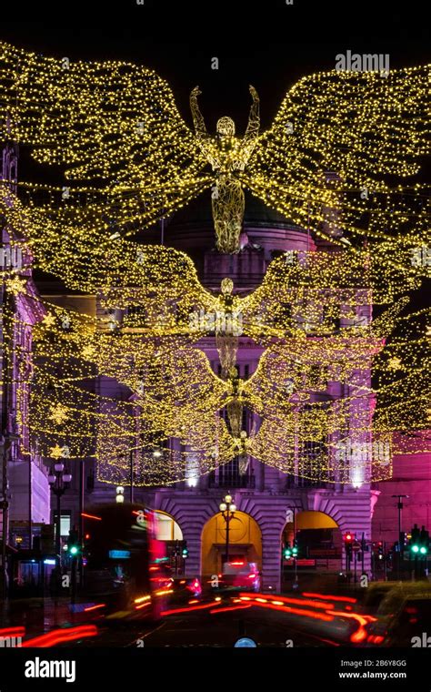 England, London, Regent Street, Christmas Lights Stock Photo - Alamy