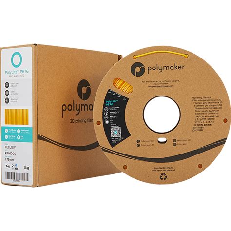 Polymaker PolyLite PETG Filament Gelb 1 75mm 1kg Roboter Bausatz De