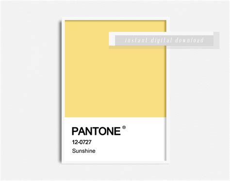 Pantone Color Printpantone Sunshine Yellow Color Of The Yearpantone