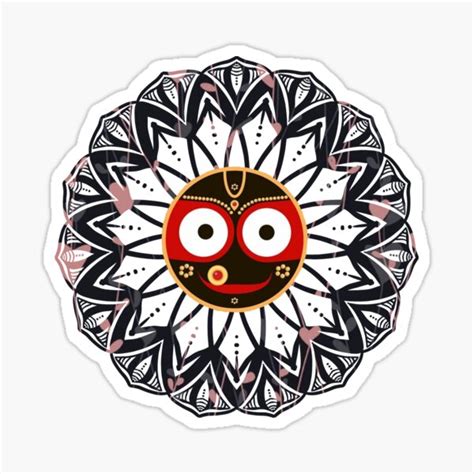 "Jagannath jai Jagannath lord Jagannath " Sticker for Sale by Krishnavi | Redbubble