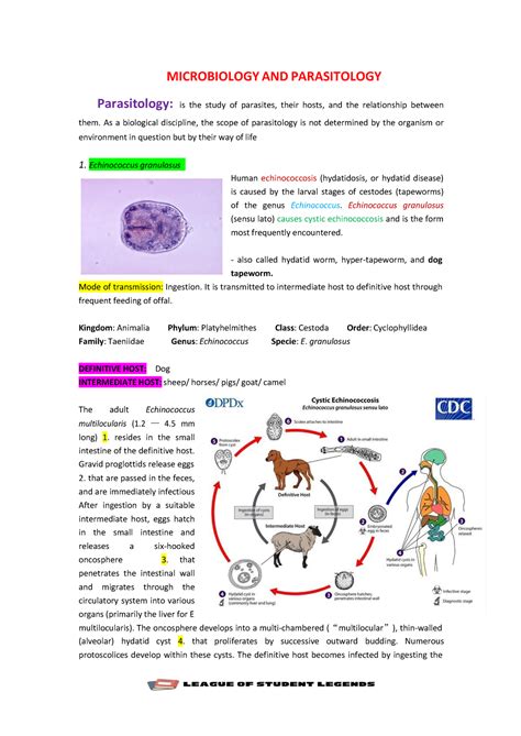 Microbiology And Parasitology Microbiology And Parasitology