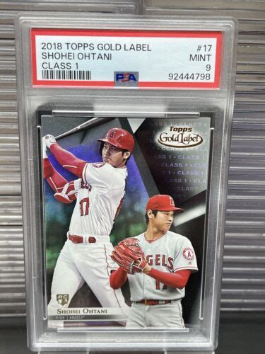 Shohei Ohtani 2018 Topps Gold Label Class 1 Sp Rookie Psa 9 Centered