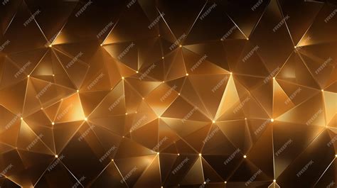 Premium Photo Abstract Background Gold Trianglesshining Gold Crystals