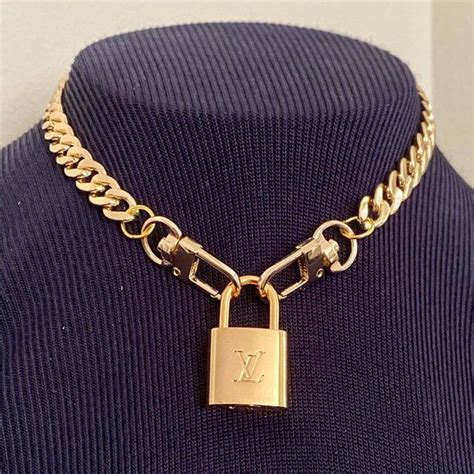 Authentic Louis Vuitton Lock On Choker Chain