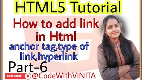 Html Tutorial।part 6। How To Add Link In Html Anchor Tag Hyperlink