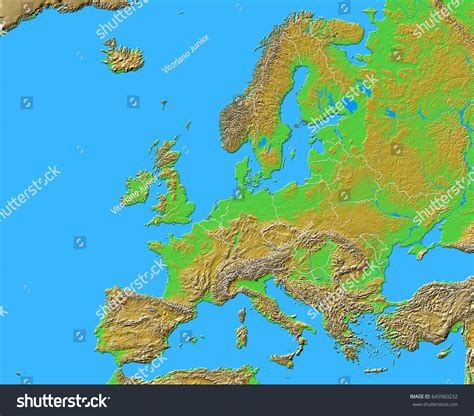 Political Map Of Europe Shaded Relief Outside Images