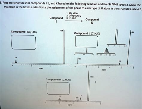 Solved Propose Structures For Compounds J And K Based On The Following