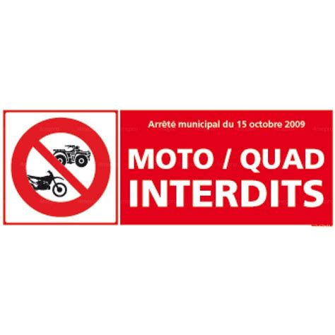 Panneau Motos Quads Interdits