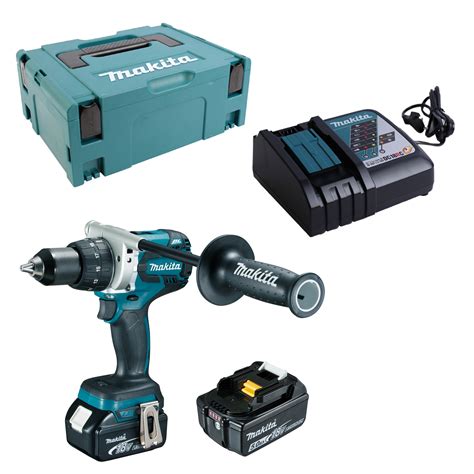 Makita Akku Bohrschrauber 18V DDF481RTJ Mit 2x 5 0 Ah Akkus Lader Im