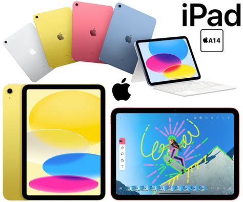 Novo iPad básico de 10a geração design renovado processador A14