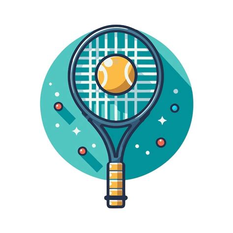 Diseño vectorial plano de la raqueta de la cancha de tenis Vector Premium