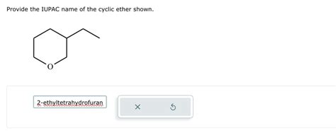 Answered Provide The Iupac Name Of The Cyclic Bartleby