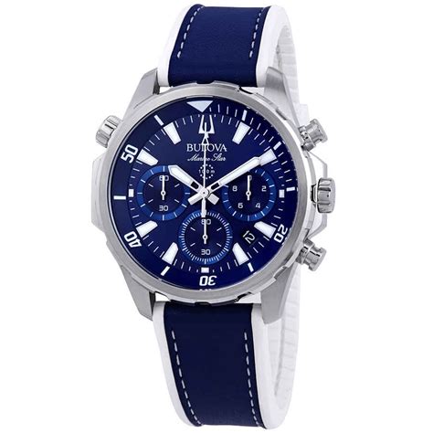 Bulova Marine Star Chronograph Blue Dial Men S Watch B Walmart