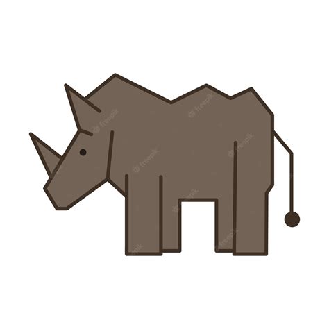 Premium Vector | The Rhino Vector isolated on a white background.