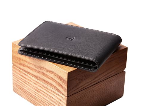 Leather coin wallet black by Danny P.