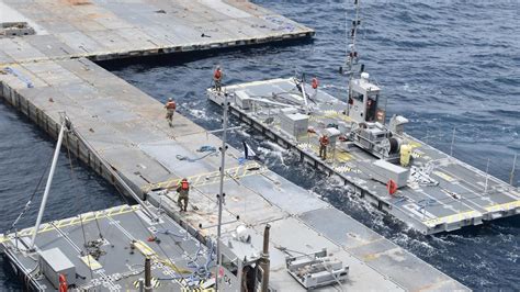 Gaza War US Says Floating Pier For Aid Anchored To Gaza Beach BBC News