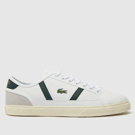 Mens White Green Lacoste Sideline Pro Trainers Schuh