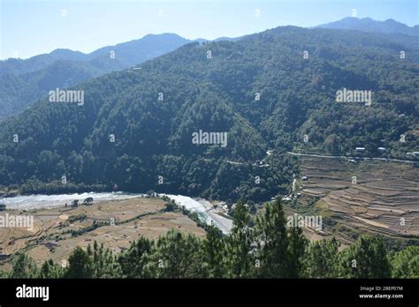 The Punakha river valley, Bhutan Stock Photo - Alamy