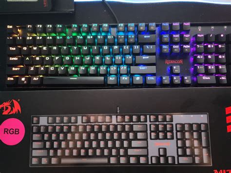 Redragon Mitra Hot Swappable Mechanical Keyboard RGB Blue Switches