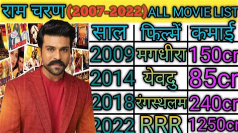 Ram Charan 2007 2022 All Movie List Ll Ram Charan Hit Or Flop Movies