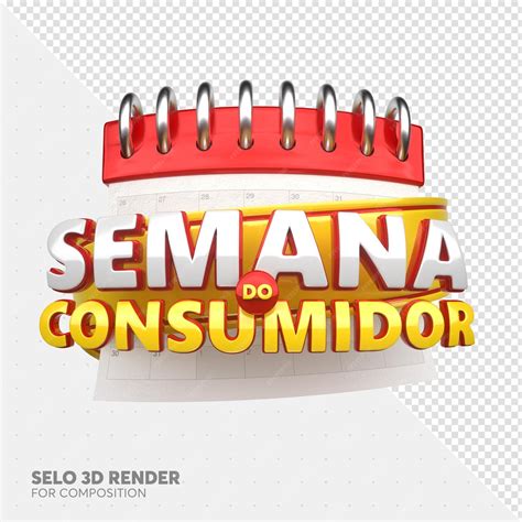 Semana Do Consumidor Da Etiqueta No Modelo De Renderização 3d Português