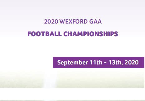 Quarter Finals/Rd 3 Wexford GAA Club Football Championship Programme ...